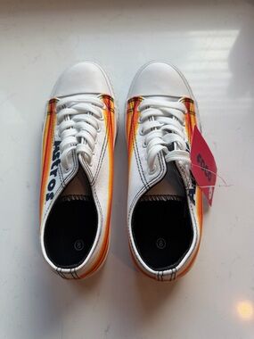 Women's FOCO Houston Astros Canvas Shoes Tequila Sunrise